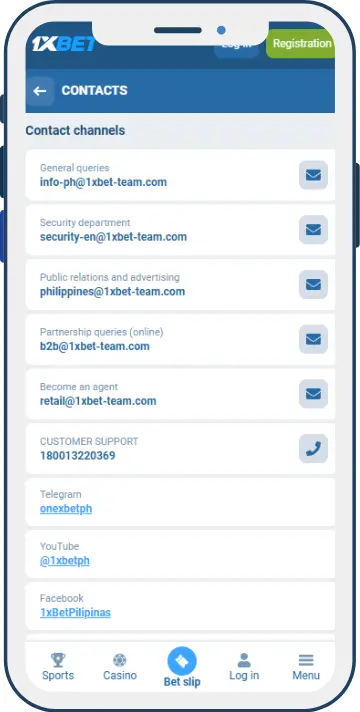 1xBet Customer Support